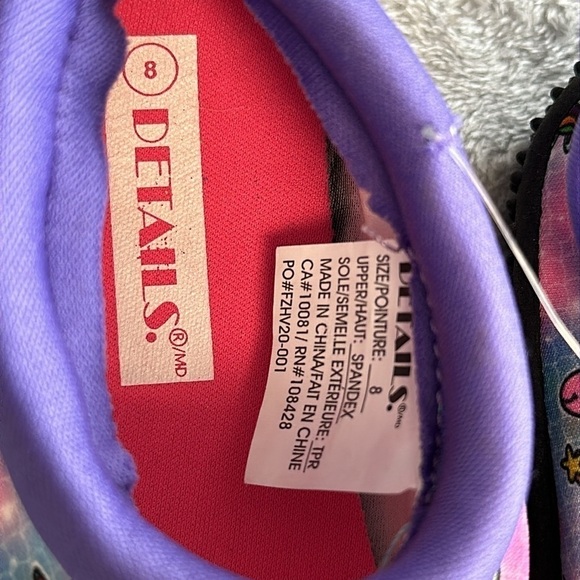 Details - NWT - Unicorn water shoes. Size  8 - Picture 5 of 6